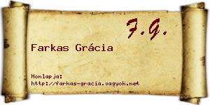 Farkas Grácia névjegykártya